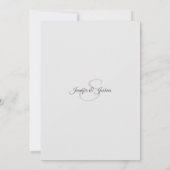 Invitation Floral rose rose rose or Mariage gris huile (Dos)