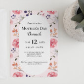 Invitation Floral Rose Roses Peonies Fête des mères brunch
