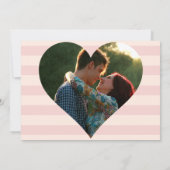 Invitation Floral Rose Stripe Botanique Enregistrer La Date P (Dos)