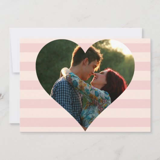 Invitation Floral Rose Stripe Botanique Enregistrer La Date P (Dos)