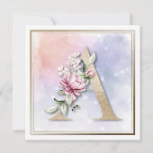 Invitation Floral rose Un 40e anniversaire (Dos)