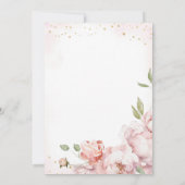 Invitation Floral Rose Vierge Un Petit Baby shower Citrouille (Dos)