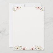 Invitation Floral rose vif C'est un Baby shower de chouette (Dos)