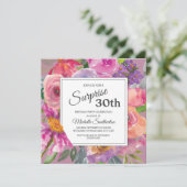 Invitation Floral rose violet 30e anniversaire surprenant (Debout devant)