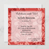 Invitation Floral rouge Abstrait (Dos)