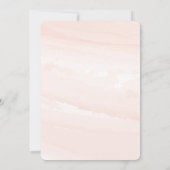 Invitation Floral rougissent le rose d'aquarelle de fête de (Dos)