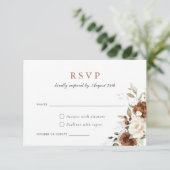 Invitation Floral rouille Citrouille Mariage de automne de ve (Debout devant)