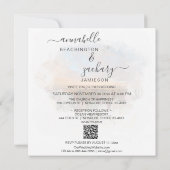 INVITATION *~* FLORAL + RSVP - QR RAINBOW AR11 BEACH MARIAGE (Dos)