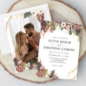 Invitation Floral Rustic Boho Fall Mariage photo