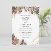 Invitation Floral Rustic Boho Fall Mariage photo (Debout devant)