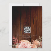 Invitation Floral Rustic Bois et String Mariage (Dos)