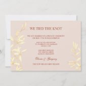 Invitation Floral Rustic intemporel Nous avons noué le noeud (Devant)