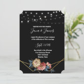 Invitation Floral Rustic Magnolia mariage (Debout devant)