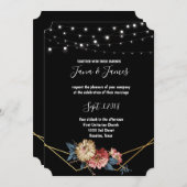 Invitation Floral Rustic Magnolia mariage (Devant / Derrière)