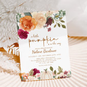 Invitation Floral Rustic Petit Citrouille Baby shower Boho