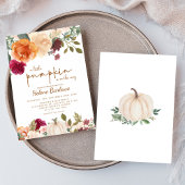 Invitation Floral Rustic Petit Citrouille Baby shower Boho
