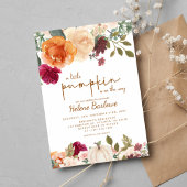Invitation Floral Rustic Petit Citrouille Baby shower Boho