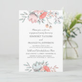 Invitation Floral Rustic Vintage Engagement Party (Debout devant)