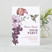 Invitation Floral rustique (Debout devant)
