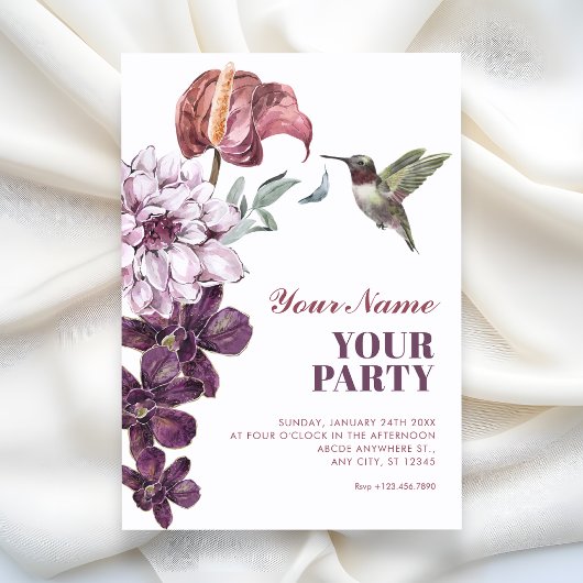 Invitation Floral rustique