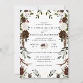 Invitation Floral rustique | Boho Mariage botanique (Devant)