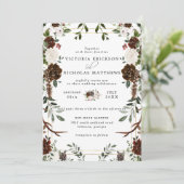 Invitation Floral rustique | Boho Mariage botanique (Debout devant)