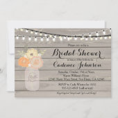 Invitation floral rustique de Fête de la mariée de (Devant)