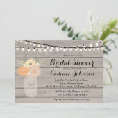 Invitation floral rustique de Fête de la mariée de (Debout devant)