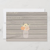 Invitation floral rustique de Fête de la mariée de (Dos)