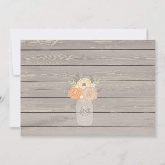 Invitation floral rustique de Fête de la mariée de (Dos)