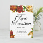 Invitation Floral rustique Élégant Tout en un Mariage (Debout devant)