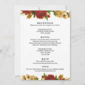 Invitation Floral rustique Élégant Tout en un Mariage (Dos)