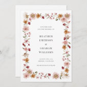 Invitation Floral Rustique Enregistrer La Date (Devant / Derrière)