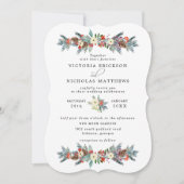 Invitation Floral rustique | Mariage botanique d'hiver (Devant)