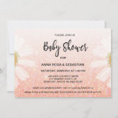 Invitation *~* Floral Rustique Parties scintillant Baby showe (Dos)