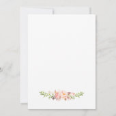 Invitation Floral Rustique Peony (Dos)