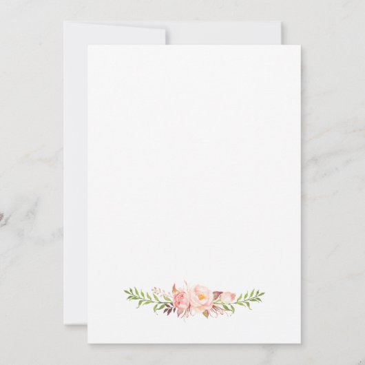 Invitation Floral Rustique Peony (Dos)