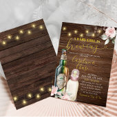 Invitation Floral rustique Une petite fille brasse du Baby sh