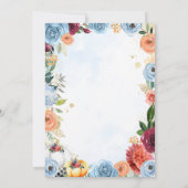 Invitation Floral Safari Animaux Automne Baby shower Citrouil (Dos)