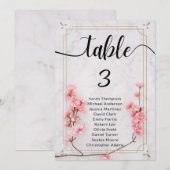 Invitation Floral Sakura Cerry Blossom Mariage (Devant / Derrière)