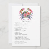 Invitation Floral Seashell Coastal Beach Bachelorette Weekend (Dos)