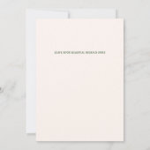 Invitation Floral Seasonal Christmas Greetings Car (Dos)