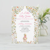 Invitation Floral Silly Goose Girl Baby shower (Debout devant)