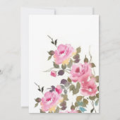 Invitation Floral Simple Surprise fête d'anniversaire (Dos)