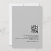 Invitation Floral Skeleton Couple QR Soirée Mariage (Dos)