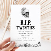 Invitation Floral Skull RIP Twenties 30th Birthday