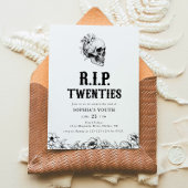 Invitation Floral Skull RIP Twenties 30th Birthday