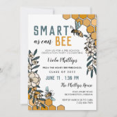 Invitation Floral Smart As Can Beol Preschool Graduation (Devant)
