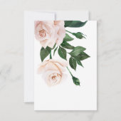 Invitation Floral sophistiqué de rose floue Enregistrer la ca (Dos)