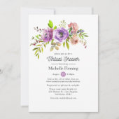 Invitation Floral Spring Bridal ou Baby shower virtuel (Devant)